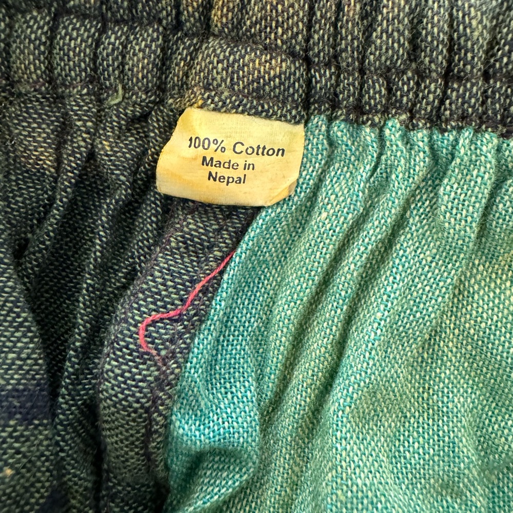 IndieGlam Cotton Patchwork Cargo Boho Pants NWT - image 7